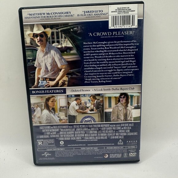 Dallas Buyers Club DVD Starring Matthew McConaughey Jennifer Garner Rated R - Picture 2 of 3